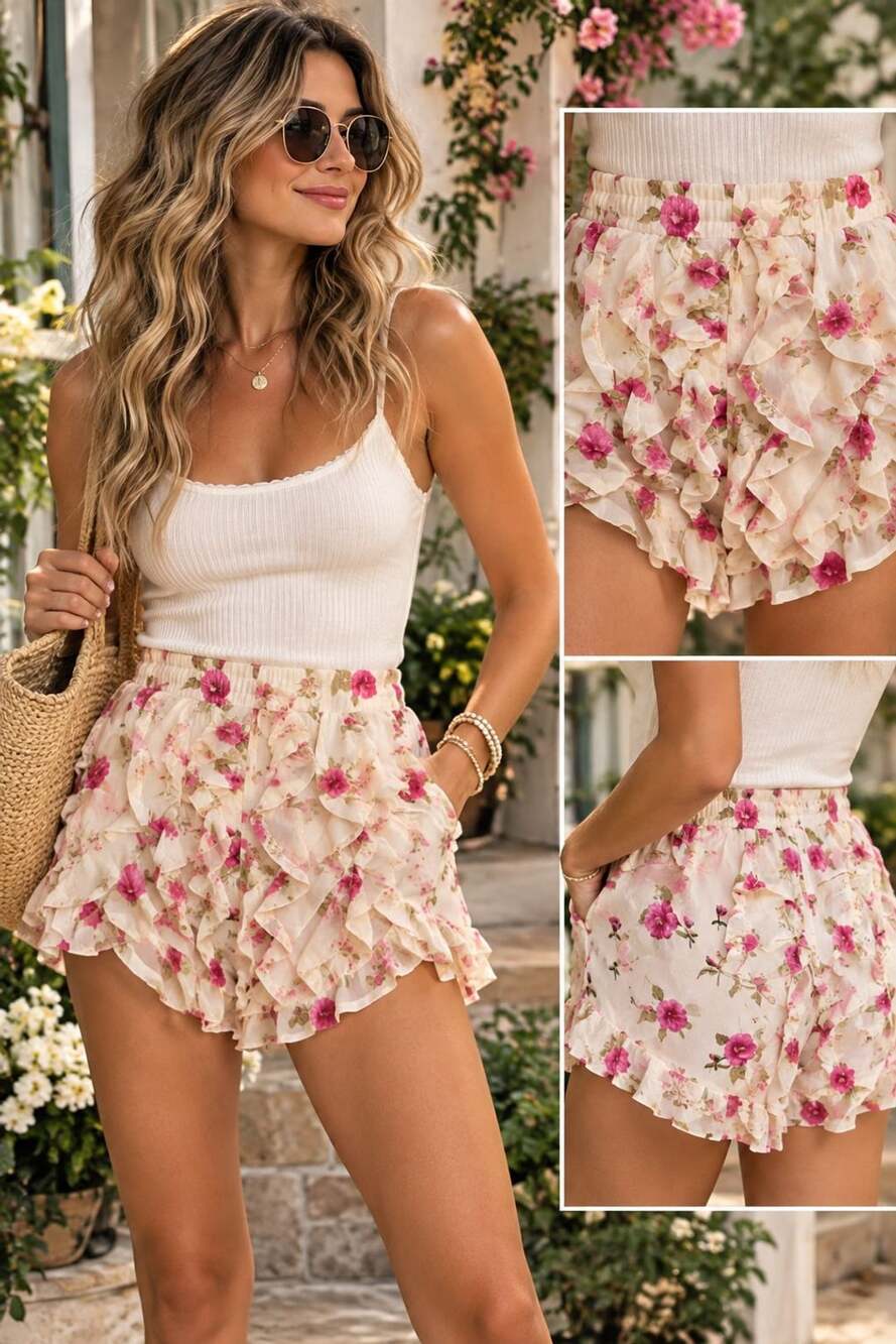 Intimately Free People Floral Ruffle Bloomers